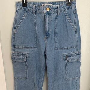 Zara denim cargo pants